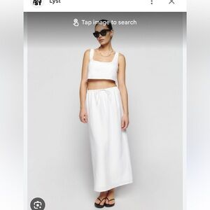 Reformation linen maxi skirt